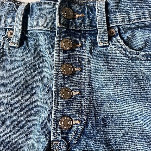 Gap denim button fly high rise cheeky shorts size 0/25 - Picture 5 of 13